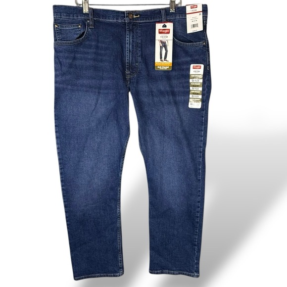 Wrangler Other - Wrangler 5-Pocket Slim‎ Straight Denim Jeans Men's Size 40x30 Flex Stretch New